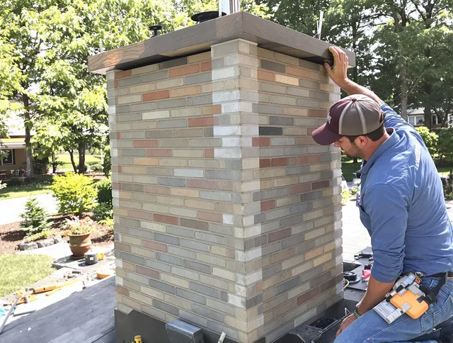 East Hartford Chimney Sweep completing a modern chimney remodel in East Hartford, CT