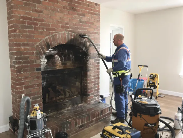 East Hartford Chimney Sweep expert performing detailed chimney sweep in East Hartford, CT