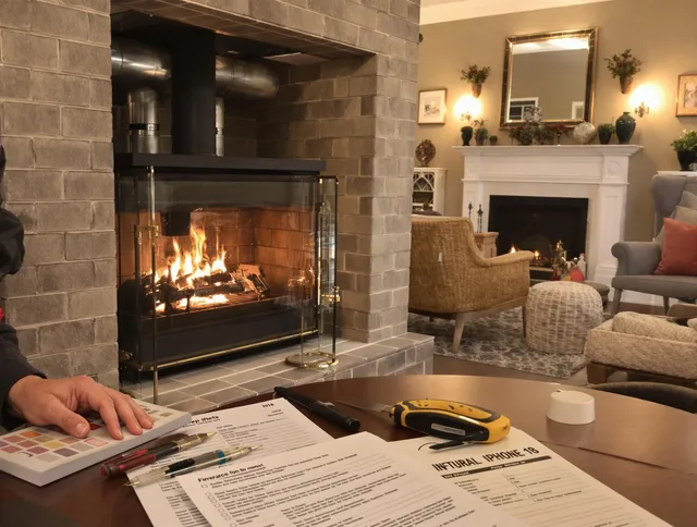 East Hartford Chimney Sweep verifying fireplace safety measures in East Hartford, CT